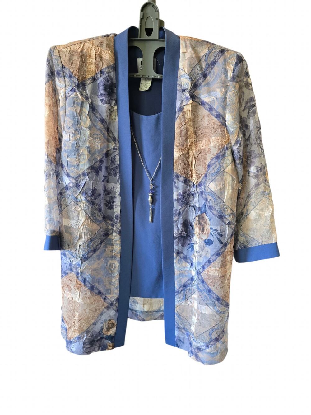 R&M Richards All in One Blouse and Jacket with Necklace Size 10P